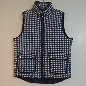 Workshop Republic Clothing Navy and White Checkered Vest